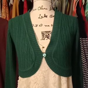 Crop Sweater Holiday Green